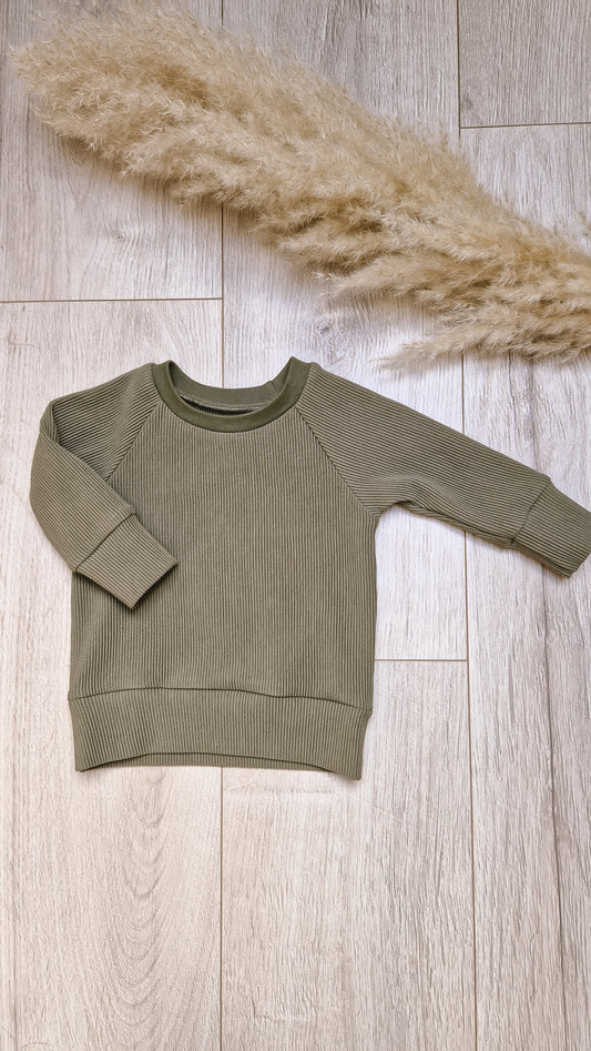 Sweater || Rib Olijf