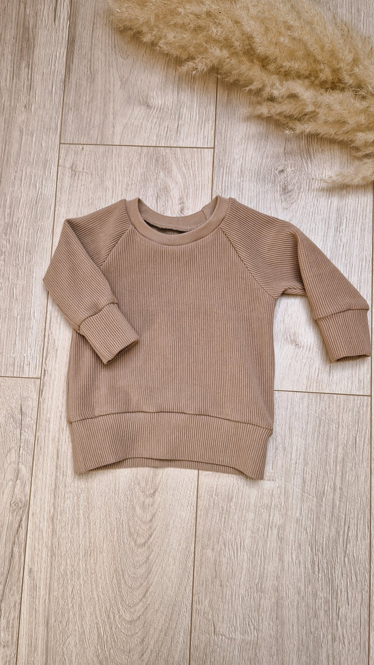 Sweater || Rib Donker Beige